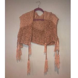 Free People Cream Knit Vest